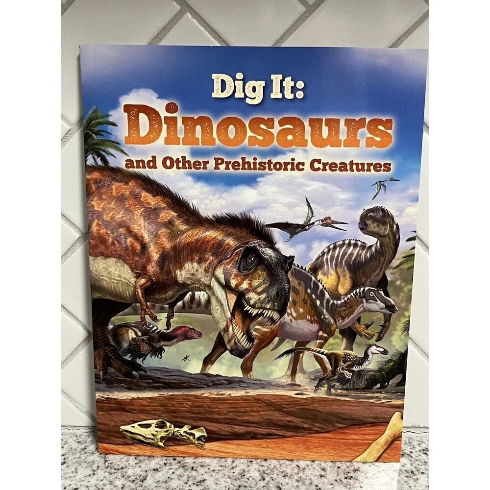 Learning Adventures Dinosaurs Activity Kit Diorama Stickers 3D Models Incomplete